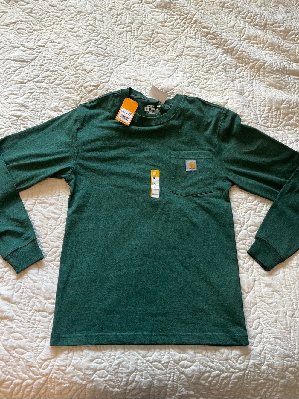 Carhartt Kids Long-Sleeve Pocket Tee - Forest Green